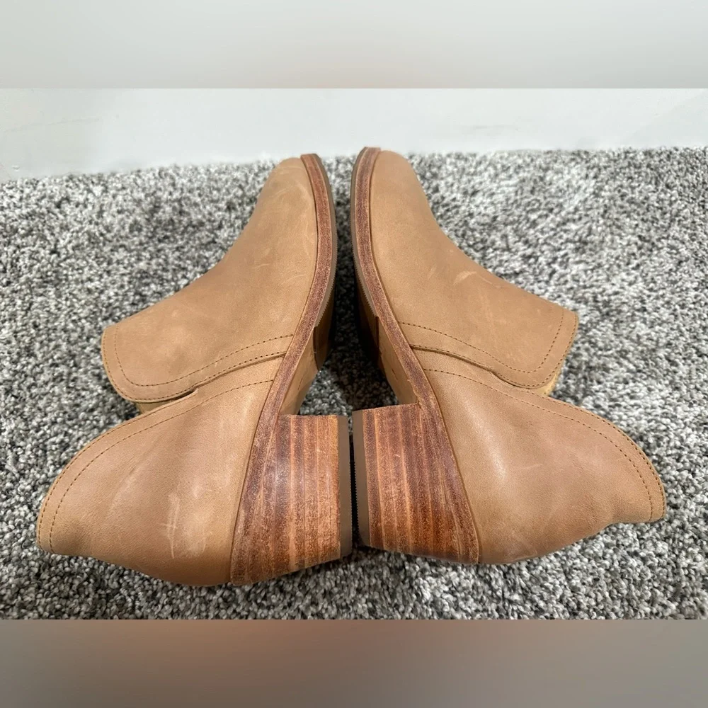 Nisolo brown leather ankle booties, size women's 8